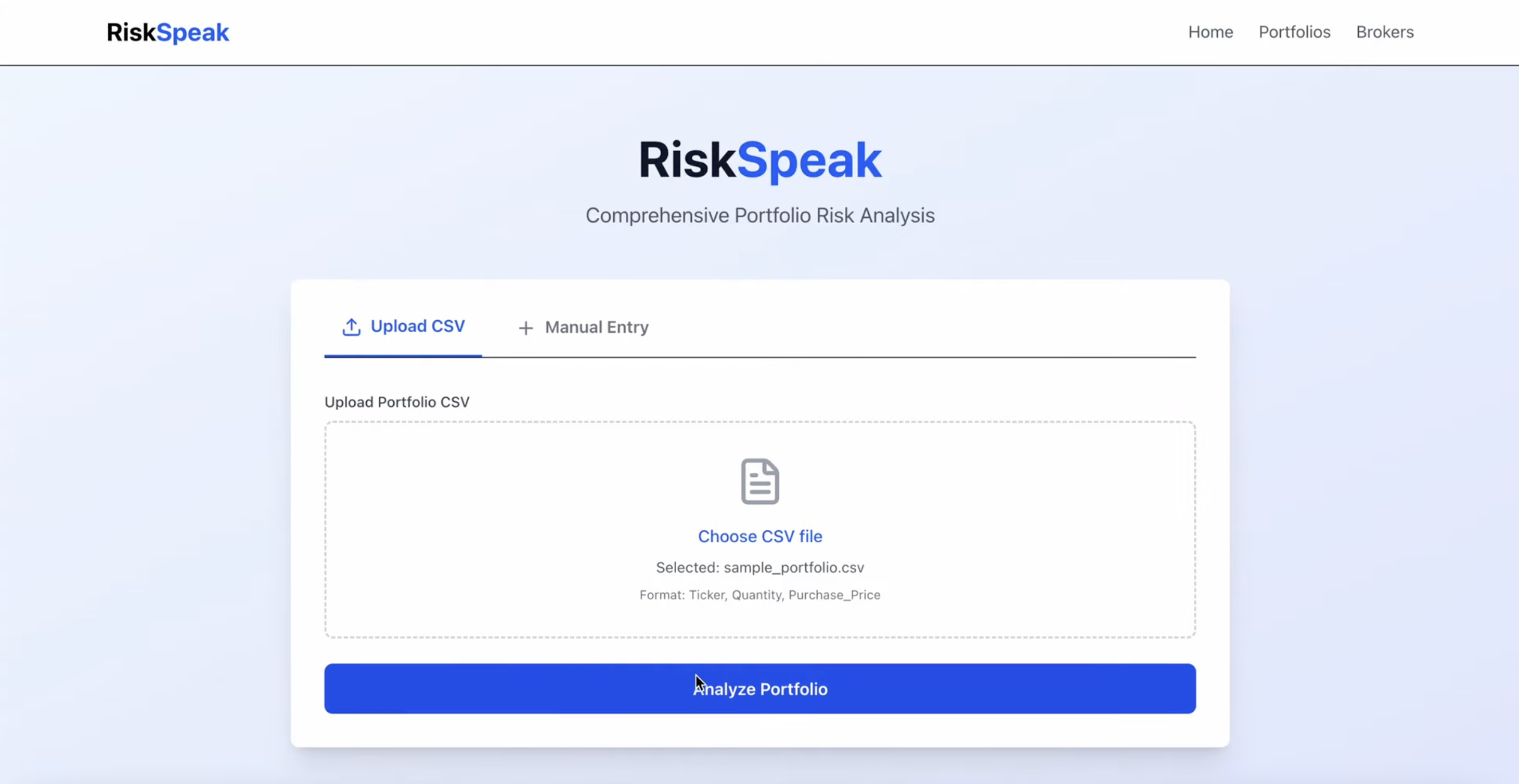 RiskSpeak — AI Portfolio Risk Explainer